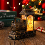 Christmas Lantern Train Scene Integrated Warm Light