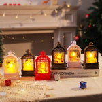 Christmas Lantern Warm Internal Lighting Santa Motif