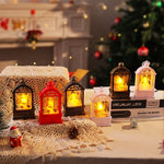 Christmas Lantern Warm Internal Lighting Santa Motif