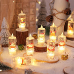 Christmas Lantern Warm LED Glitter Snow Scene