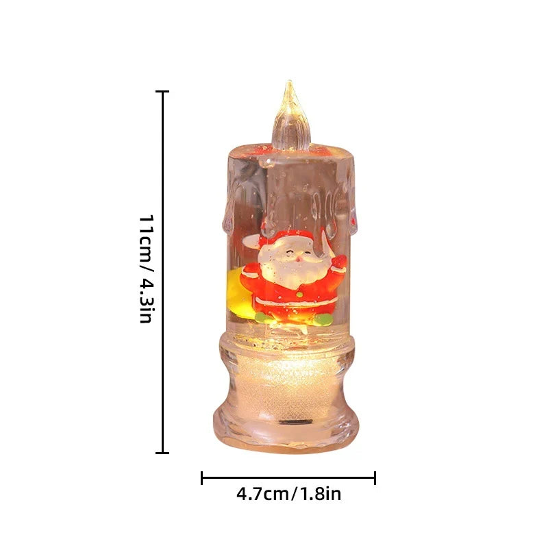 Christmas Lantern Warm LED Glitter Snow Scene