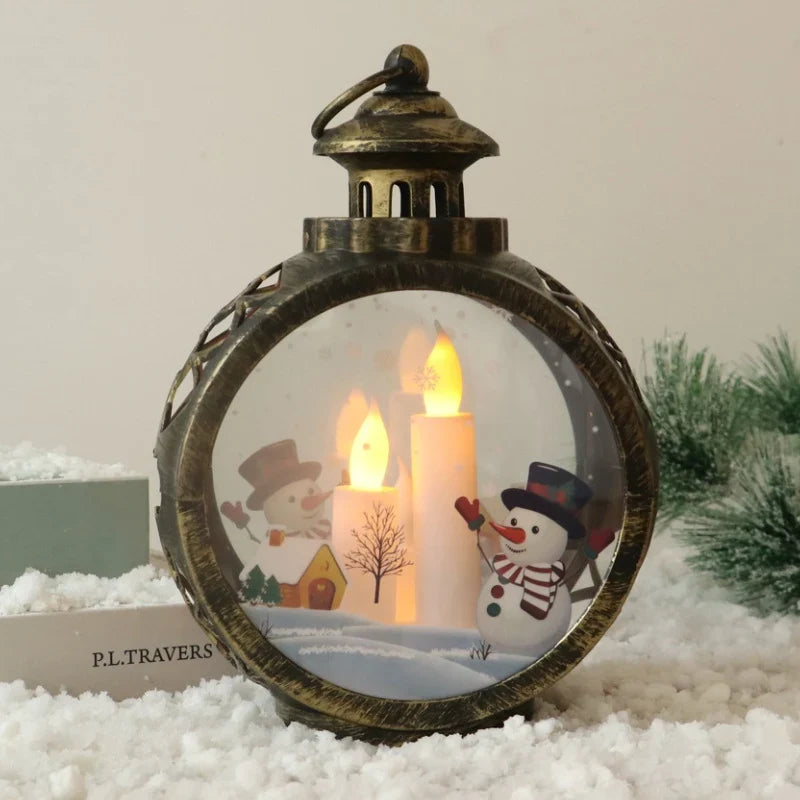 Christmas Lantern Warm LED Indoor & Outdoor Weather-Resistant