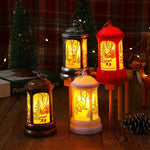 Christmas Lantern Warm LED Santa Motif Hanging Hook