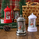 Christmas Lantern Warm LED Santa Motif Hanging Hook