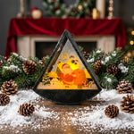 Christmas Light Decoration Triangular Santa Scene Warm White LED
