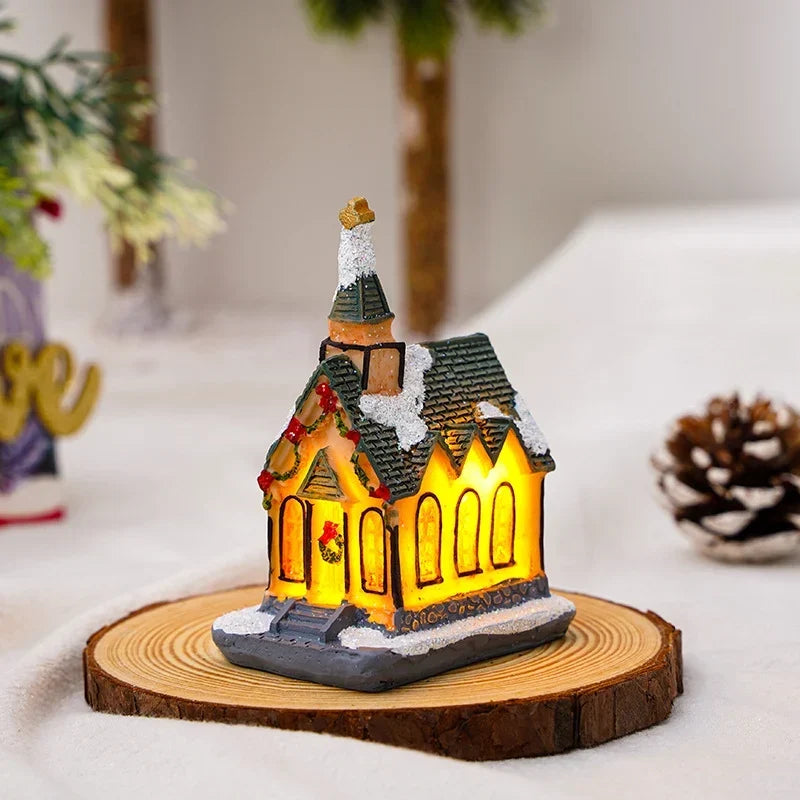 Christmas Light House Handcrafted Warm LED Indoor & Outdoor