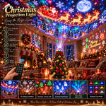 Christmas Light Projector 15+ Festive Patterns Remote Control