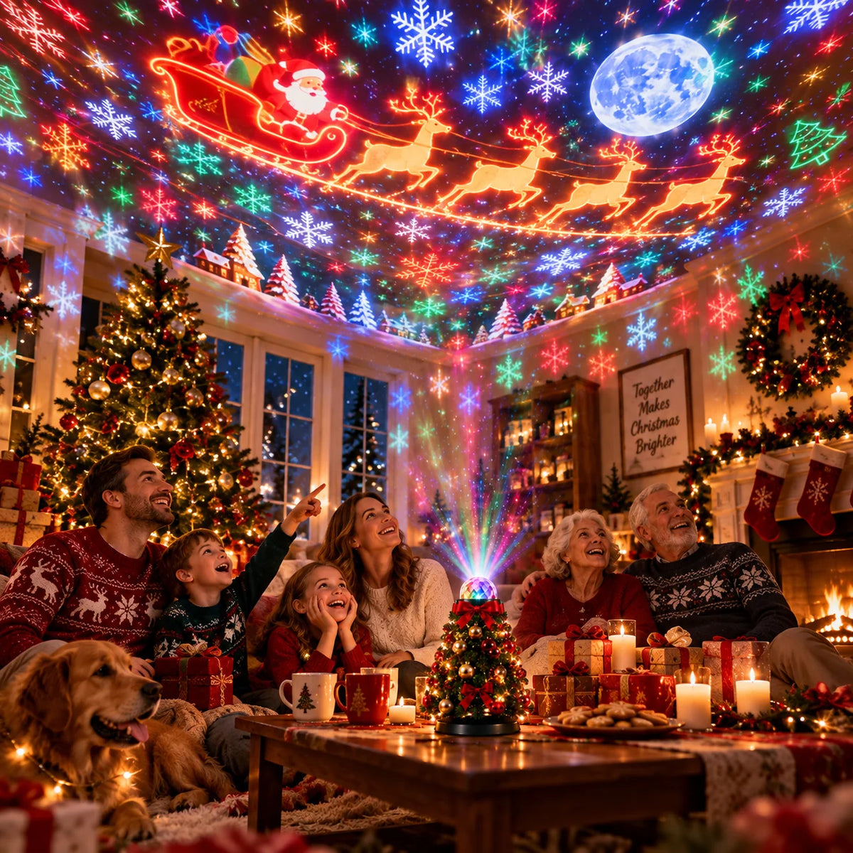 Christmas Light Projector 15+ Festive Patterns Remote Control