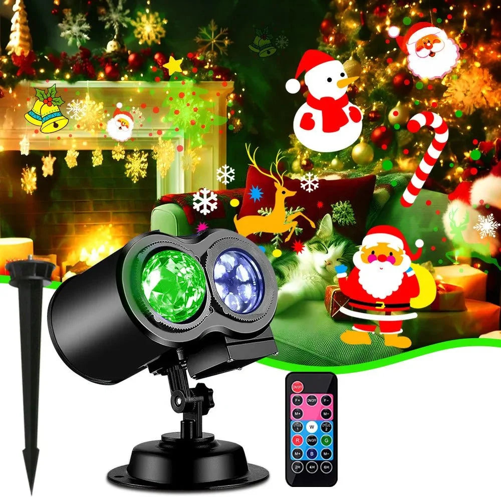 Christmas Light Projector 16 Slides IP44 Outdoor Use