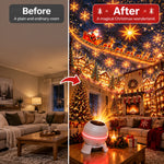 Christmas Light Projector Moving Scenes USB Powered Indoor Decor