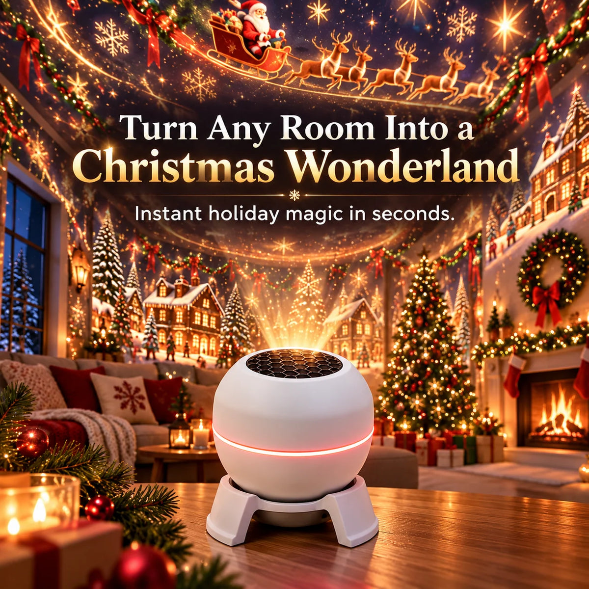 Christmas Light Projector USB-Powered Moving Projections