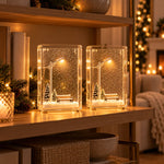 Christmas Night Light Snowy Street Scene Warm White LED Compact 6.1-Inch Tall