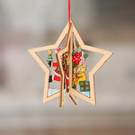 Christmas Ornament 3D Laser-Engraved Wood