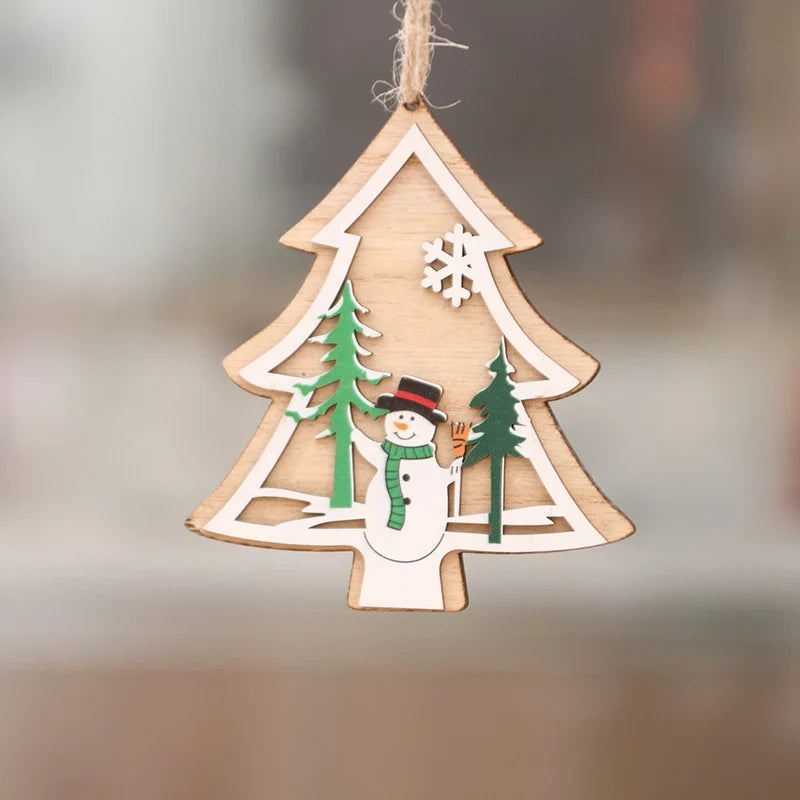Christmas Ornament 3D Laser-Engraved Wood