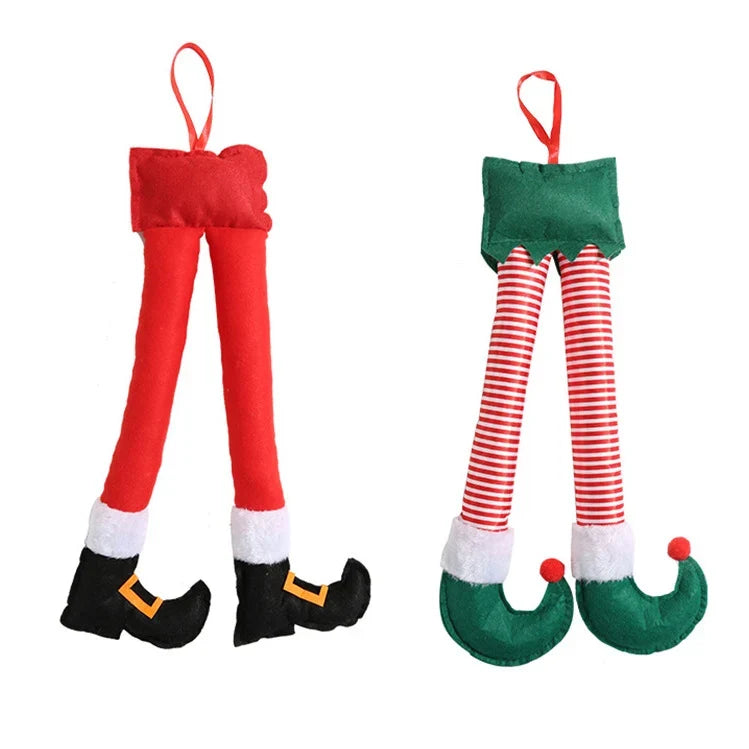 Christmas Ornament Elf Shoe Durable Fabric Hooks 27.6 Inch