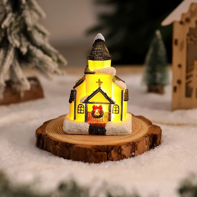 Christmas Ornament Gingerbread House Integrated Warm LED