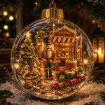 Christmas Ornament Light-Up Miniature Diorama Hanging Tabletop Display