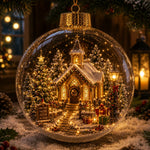 Christmas Ornament Light-Up Miniature Diorama Hanging Tabletop Display