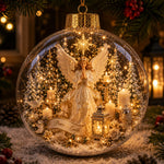 Christmas Ornament Light-Up Miniature Diorama Hanging Tabletop Display
