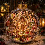 Christmas Ornament Light-Up Miniature Diorama Hanging Tabletop Display
