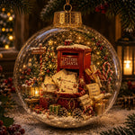 Christmas Ornament Light-Up Miniature Diorama Hanging Tabletop Display