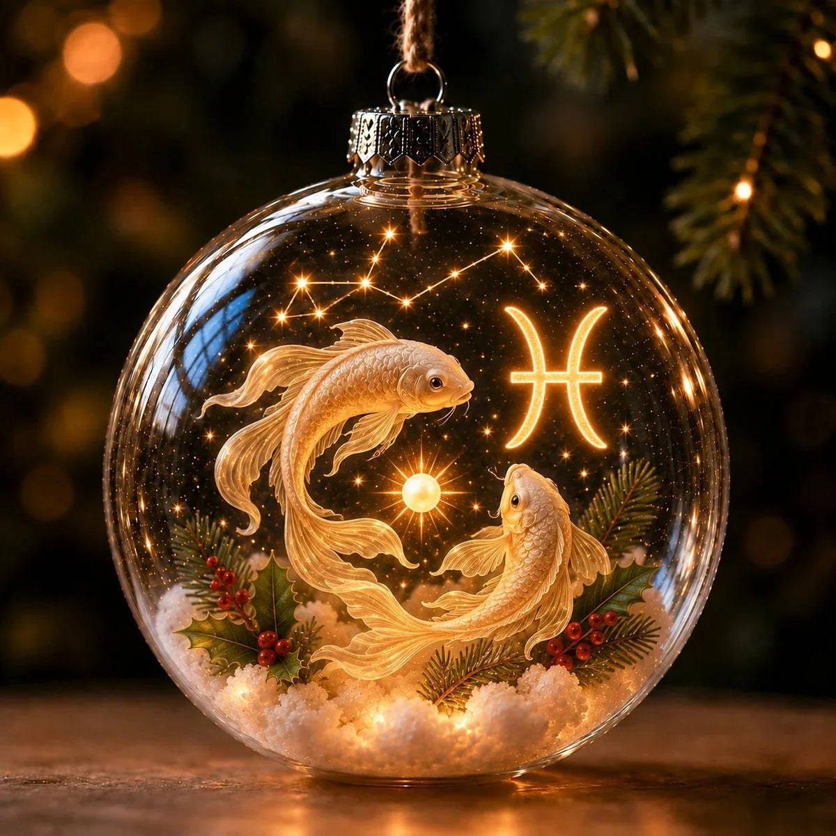 Christmas Ornament Lighted Zodiac Keepsake