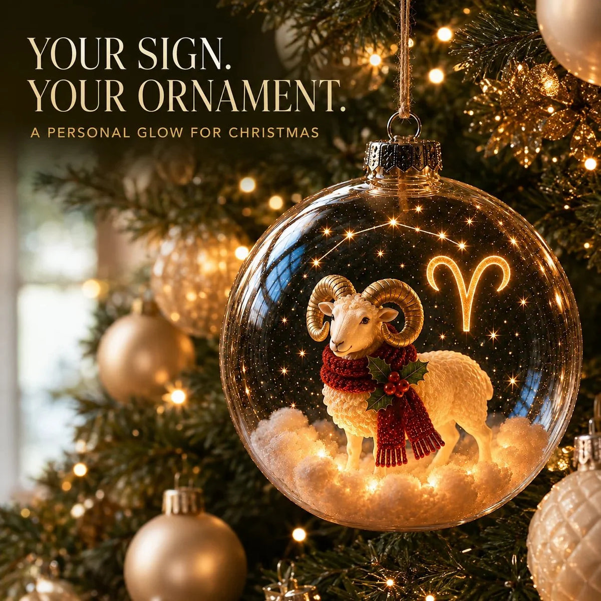 Christmas Ornament Lighted Zodiac Keepsake