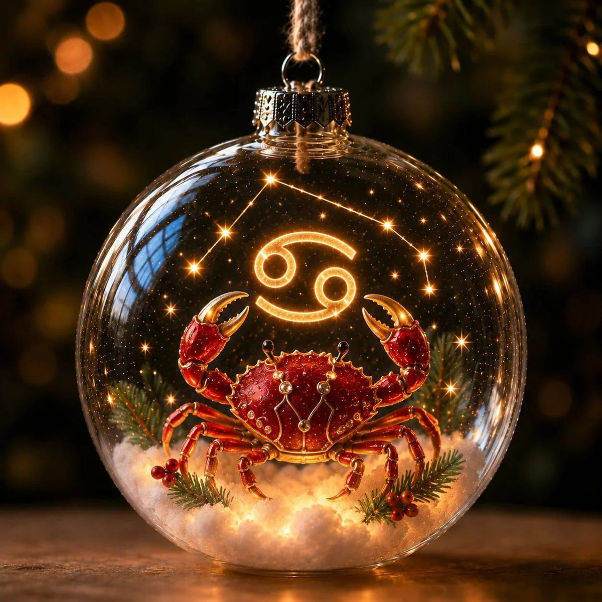 Christmas Ornament Lighted Zodiac Keepsake