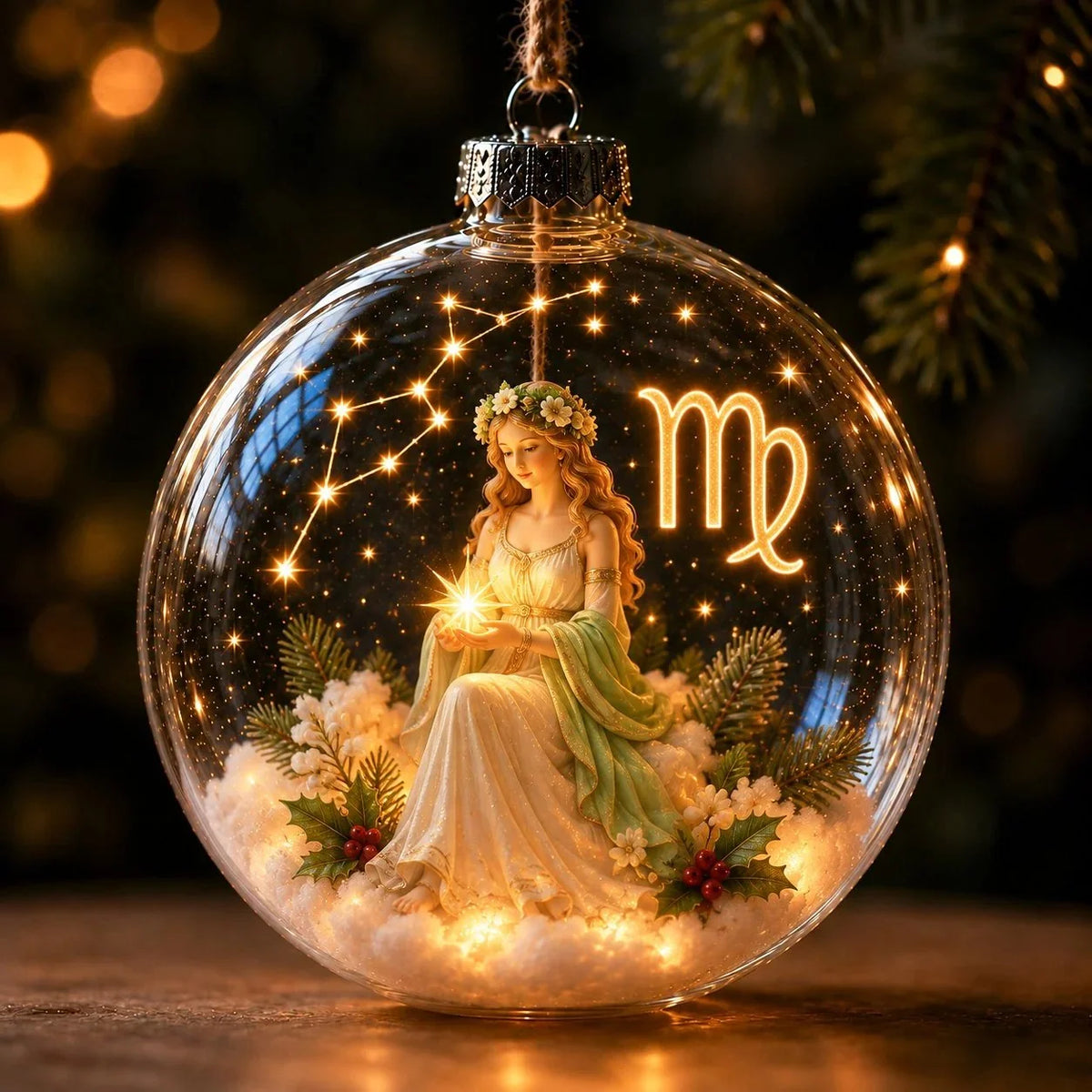 Christmas Ornament Lighted Zodiac Keepsake