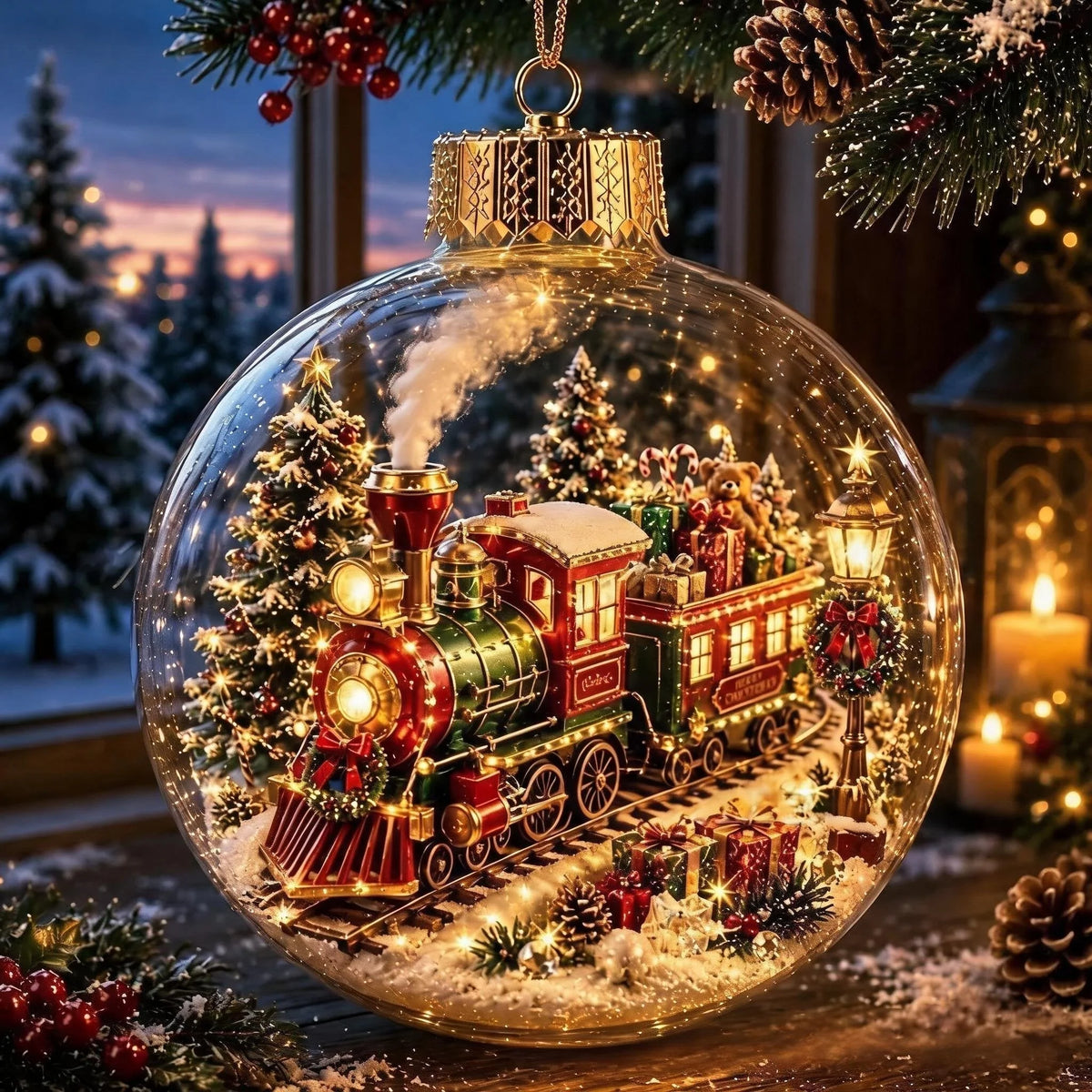 Christmas Ornament Multicolour 3.15-Inch Hanging Design