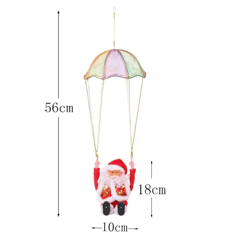 Christmas Ornament Paragliding Santa Lightweight & Eco Friendly