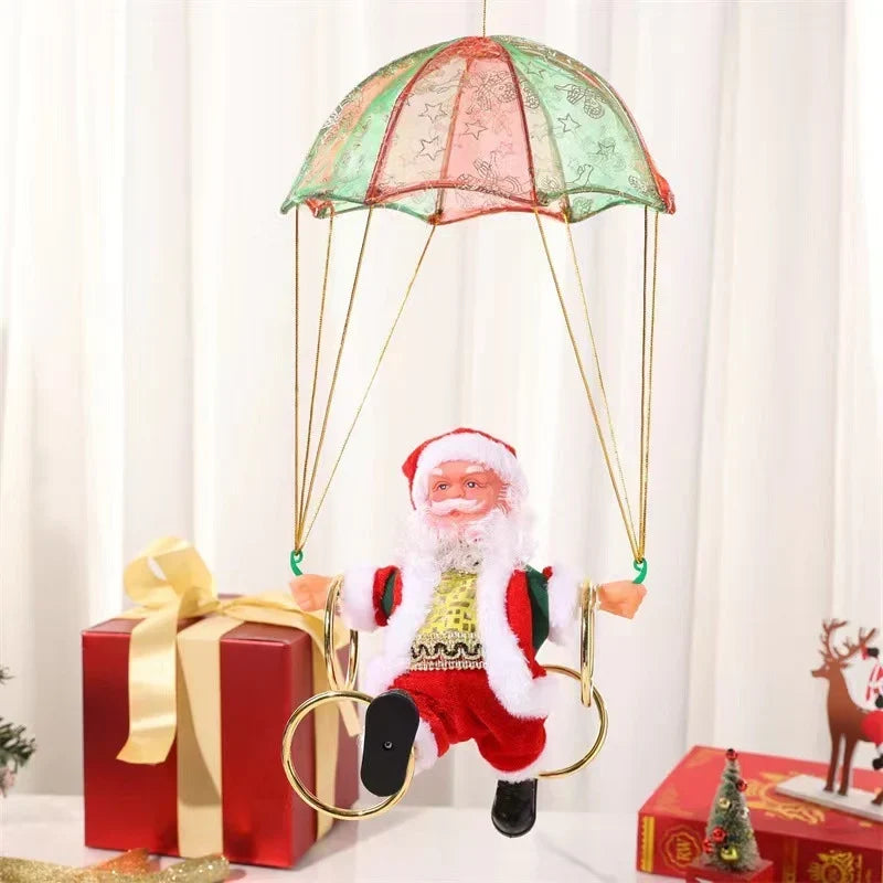 Christmas Ornament Paragliding Santa Lightweight & Eco Friendly