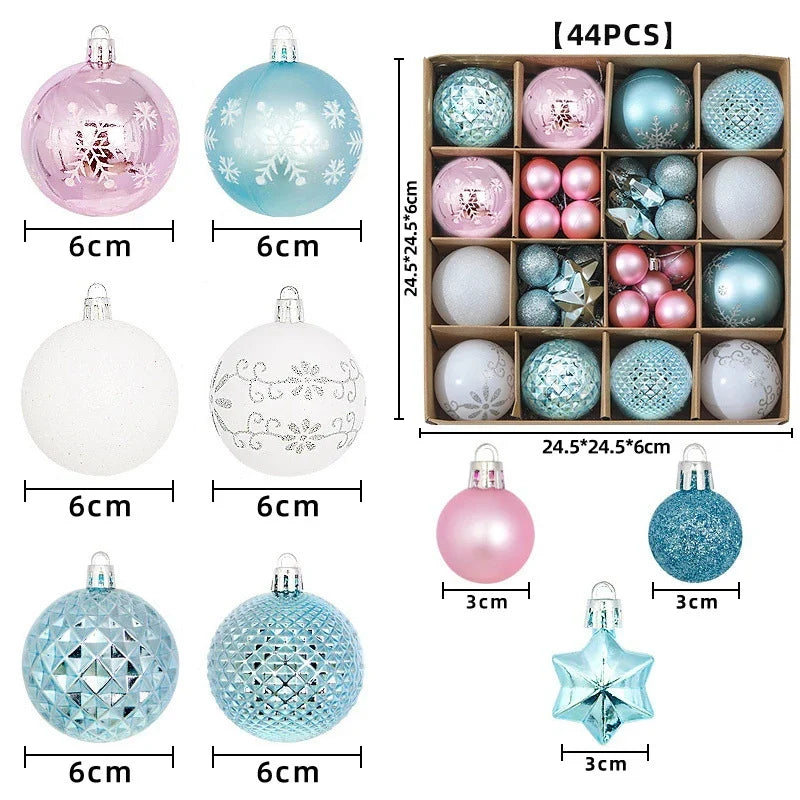 Christmas Ornament Set 44-Piece Glossy & Matte