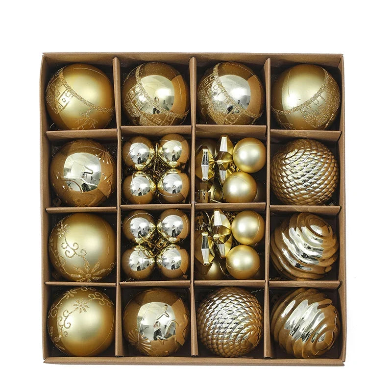 Christmas Ornament Set 44-Piece Glossy & Matte