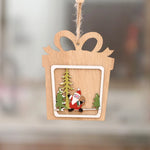 Christmas Ornaments Laser-Engraved Natural Wood