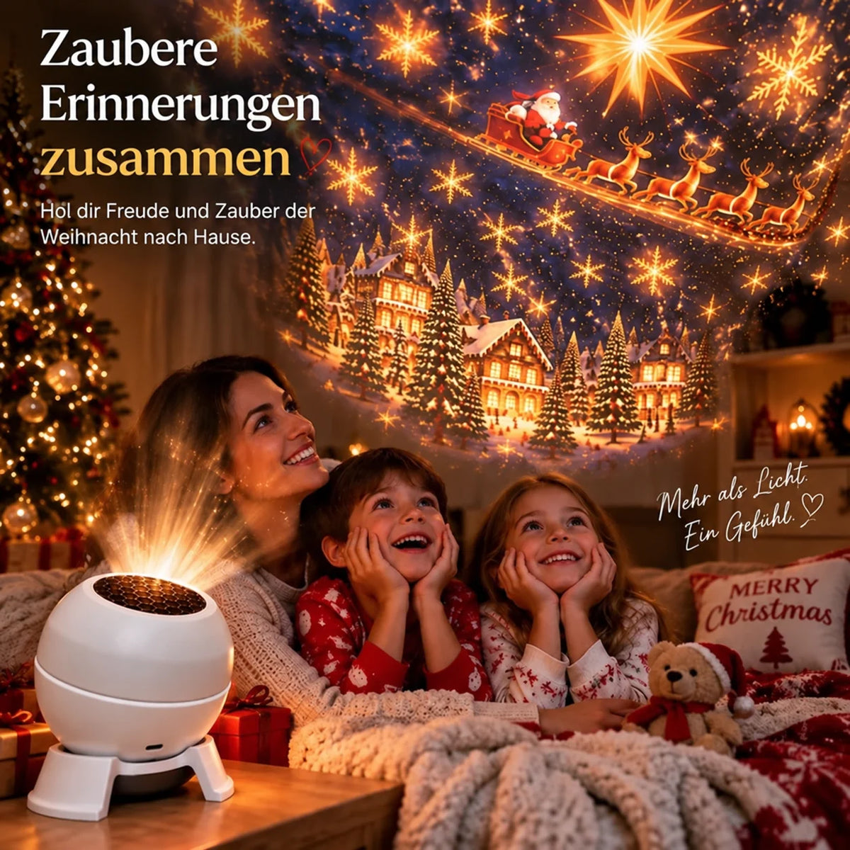 Christmas Projection Light USB-Powered Wall & Ceiling Display