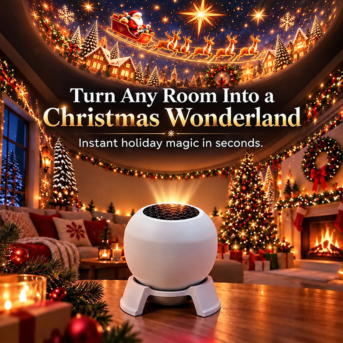 Christmas Projection Light USB Powered Wall & Ceiling Projector