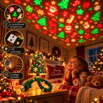Christmas Projector Light 6 Festive Patterns USB-Powered LED