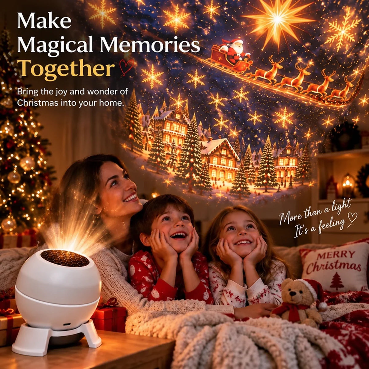Christmas Projector Light USB Powered Wall & Ceiling Projections