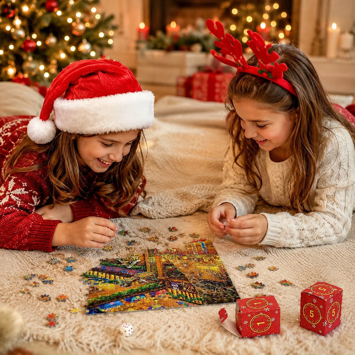 Christmas Puzzle Advent Calendar 1008 Pieces Poster Included