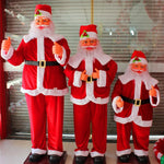 Christmas Santa Figurine Plush Red Suit Durable & Lightweight