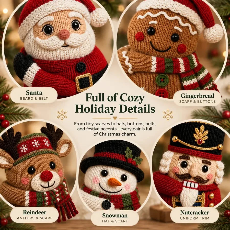 Christmas Socks 3D Knitted Hugging Character Design