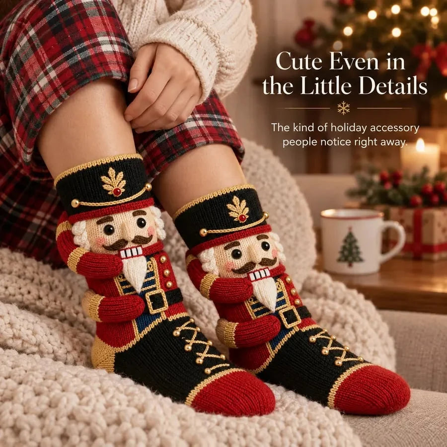 Christmas Socks 3D Knitted Hugging Character Design