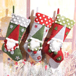 Christmas Stocking Gnome Design Felt Hanging Loop