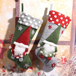 Christmas Stocking Gnome Design Felt & Soft Fabric