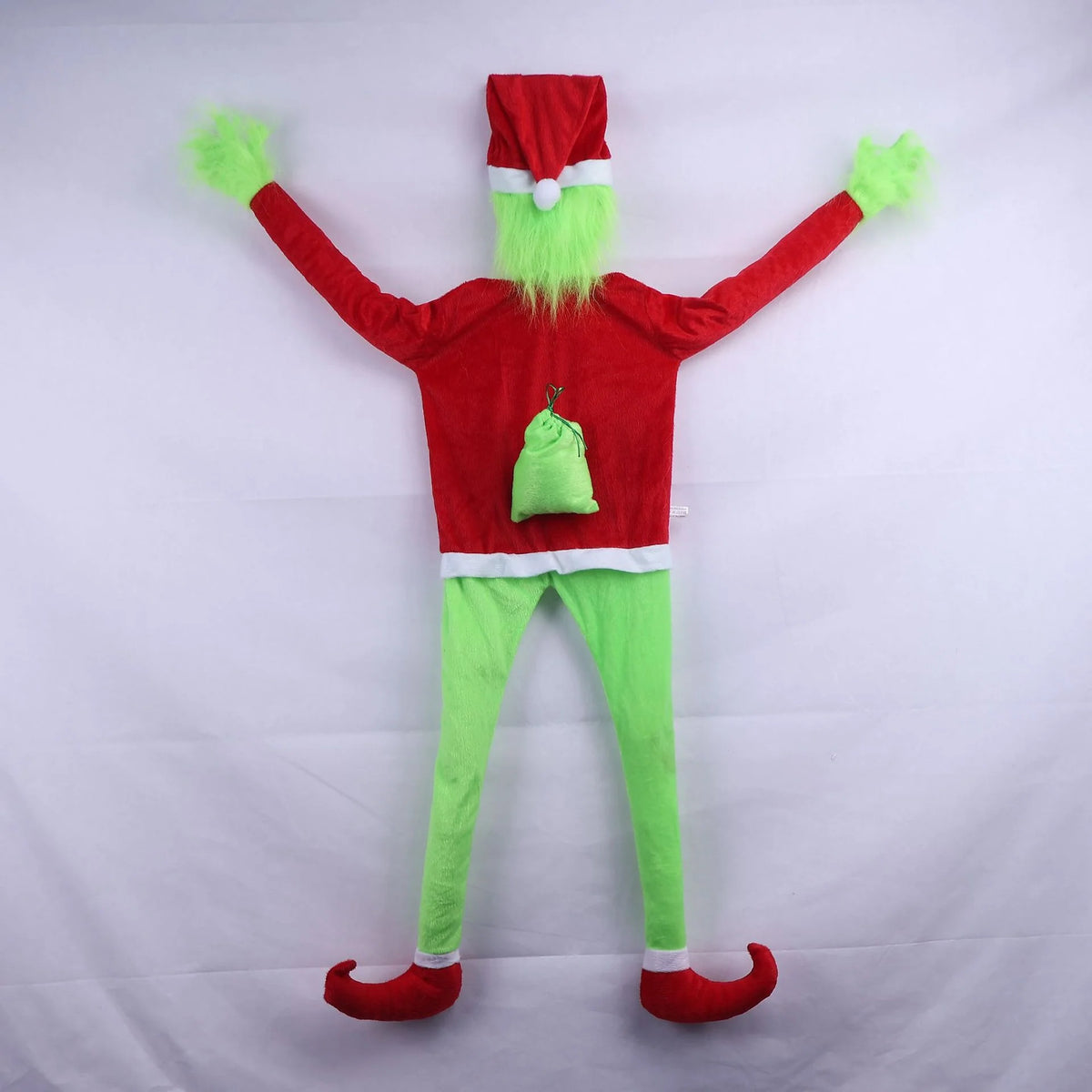 Christmas Stocking Grinch Motif Spacious Soft Fabric & Loop