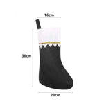 Christmas Stocking Large Capacity Durable Fabric Gold-Edged Trim