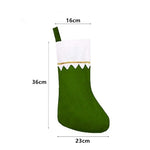 Christmas Stocking Large Capacity Durable Fabric Gold-Edged Trim