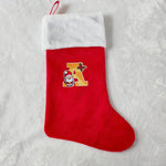 Christmas Stocking Personalized Red Plush With White Trim