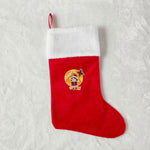 Christmas Stocking Personalized Red Plush With White Trim